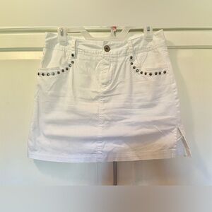 White Studded Women's Skort